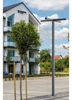 Stalp de iluminat modern pentru parcuri echipat, 4ml, 4 brate, tip K, 4x24W, LED, 4000K, IP65, Way, ElmarCo