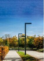 Stalp de iluminat stradal modern echipat, 5ml, LED, 4000K, 1+1 brate, 2x24W, IP65, Way S, ElmarCo