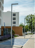 Stalp de iluminat stradal modern echipat, 5ml, LED, 4000K, 1 brat, 2x24W, IP65, Way, ElmarCo