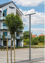 Stalp de iluminat stradal modern echipat, 7ml, LED, 4000K, 2 brate, 4x24W, IP65, Way, ElmarCo