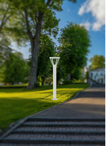 Stalp de iluminat modern pentru gradina echipat, 1.2ml, 6.5W, LED, 4000K, IP65, Walia LO, ElmarCo