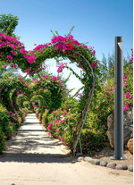 Stalp de iluminat modern pentru gradina echipat, 1.8ml, 16W, LED, 4000K, IP65, Bolux LO, ElmarCo