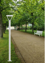 Stalp de iluminat modern pentru parcuri echipat, 3ml, 24W, LED, 4000K, IP65, Bretania, ElmarCo