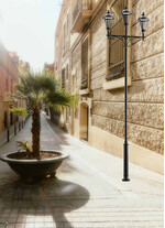 Stalp de iluminat ornamental pentru parcuri echipat, 4ml, 3x31.5W, LED, 4000K, IP65, Lyon, ElmarCo