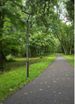 Stalp de iluminat stradal modern echipat, 5ml, 1x24.5W, LED, 4000K, IP65, Garnizon, ElmarCo