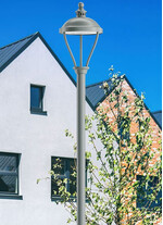 Corp de iluminat LED pentru stalp stradal, 4000K, 380x380x620mm, 24W, IP65, Aria BIS, ElmarCo