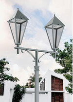 Corp de iluminat LED pentru stalp stradal, 4000K, 350x350x700mm, 24W, IP65, Gedania, ElmarCo