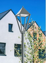 Corp de iluminat LED pentru stalp stradal, 4000K, 350x350x700mm, 48W, IP65, Gedania BIS, ElmarCo