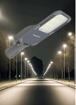 Corp de iluminat LED pentru stalp stradal, 4000K, gri, 82W, 11600lm, IP66