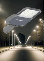 Corp de iluminat LED pentru stalp stradal, 4000K, gri, 112W, 16300lm, IP66