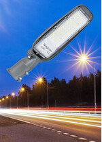 Corp de iluminat LED pentru stalp stradal, 6500K, gri, 50W, 5500lm, IP66