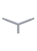 Brat pentru stalp de iluminat, triplu drept 180°, 2x1ml, Ø=48mm