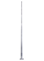 Stalp de iluminat stradal octogonal cu flansa neechipat, 11ml, gri, otel galvanizat, IP65, SG-O
