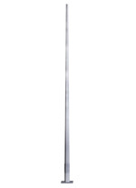 Stalp de iluminat stradal octogonal cu flansa neechipat, 3ml, gri, otel galvanizat, IP65, SG-O
