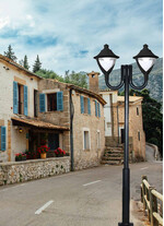 Stalp de iluminat ornamental pentru parcuri echipat, 3ml, 2x50W, LED, 6000K, negru, 2 brate, IP55, SV-002.N3.2J.BEPPE