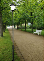 Stalp de iluminat ornamental pentru parcuri echipat, 3ml, 50W, LED, 6000K, negru, fara brate, IP55, SV-002.N3.REMO