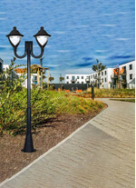 Stalp de iluminat ornamental pentru parcuri echipat, 4ml, 2x50W, LED, 6000K, negru, 2 brate, IP55, SV-008.N4.2J.BEPPE
