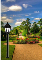 Stalp de iluminat ornamental pentru parcuri echipat, 1ml, LED, 8.5W, CCT set, IP65, Anna