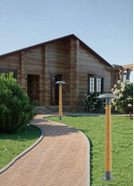 Stalp de iluminat modern pentru gradina echipat, 1.2ml, LED, 3000K/4000K, insertie lemn, 13W, IP66, Kania D, ElmarCo