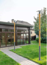 Stalp de iluminat modern pentru parcuri echipat, 3.5ml, LED, 3000K/4000K, insertie lemn, 32W, IP66, Kania D, ElmarCo