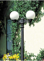 Abajur pentru stalpi de iluminat, pendule si aplice, tip glob, 250mm, B25, Fumagalli, Globe 250 classic