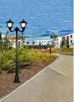 Stalp de iluminat ornamental pentru parcuri echipat, 3ml, 2x50W, LED, 6000K, negru, 2 brate, IP55, SV-008.N3.OFIR2L.TOBIA