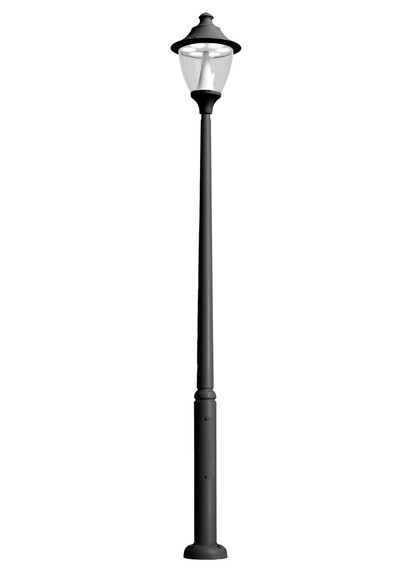 Stalp de iluminat modern pentru parcuri echipat, 4.8ml, GX53, 9x10W, CCT set, IP55, Fumagalli, Gino 500, Ektor 4000