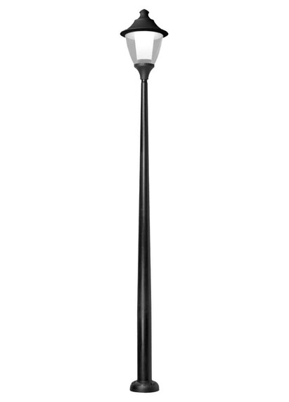 Stalp de iluminat modern pentru parcuri echipat, 4.3ml, E27, 50W, 4000K, Fumagalli, Gino 500, Akille 3500