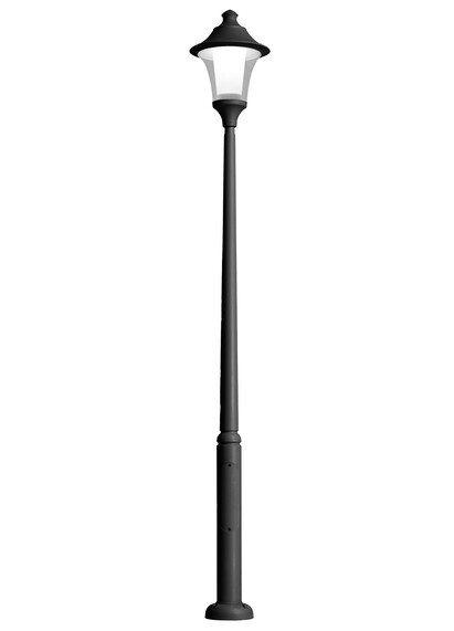 Stalp de iluminat modern pentru parcuri echipat, 4.3ml, E27, 60W, 4000K, Fumagalli, Remo 500, Ektor 3500