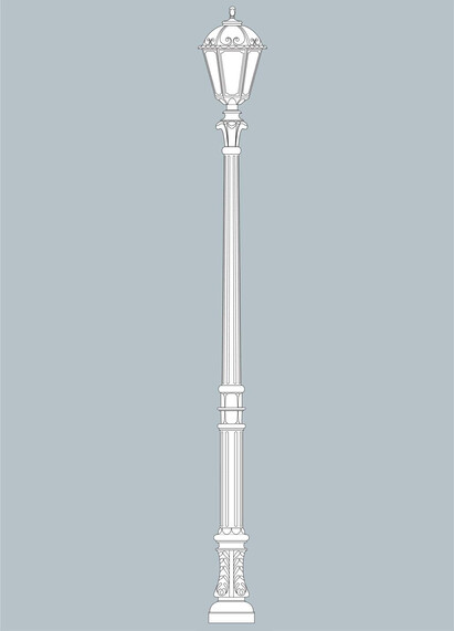Stalp de iluminat ornamental pentru gradina echipat, 4ml, E27, 30W, CCT set, IP55, Fumagalli, Siloe, Karmel 3500 Adam