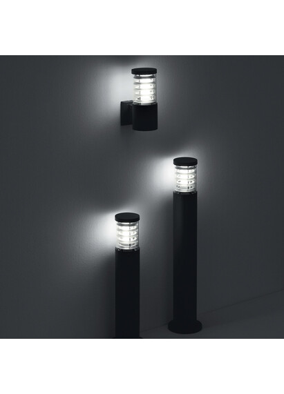Stalp de iluminat modern pentru gradina echipat , negru, 0.605ml, E27, 4000K, 1x42W, IP65, Tronco, Ideal Lux
