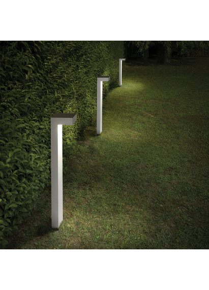 Stalp de iluminat modern pentru gradina echipat , alb, 0.8ml, LED, 4000K, 9W, IP65, Sirio, Ideal Lux