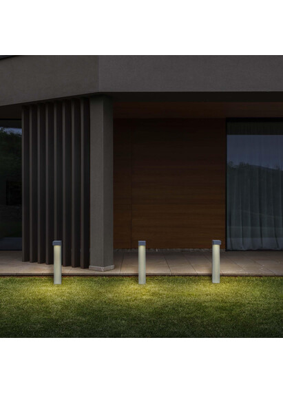 Stalp de iluminat modern pentru gradina echipat , alb, 0.6ml, LED, 4000K, 9W, IP65, Sirio, Ideal Lux