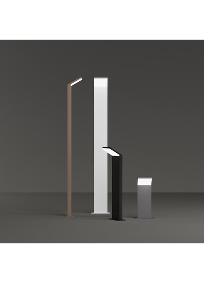Stalp de iluminat modern pentru gradina echipat , negru, 0.5ml, LED, 3000K, 8.5W, IP54, Style, Ideal Lux