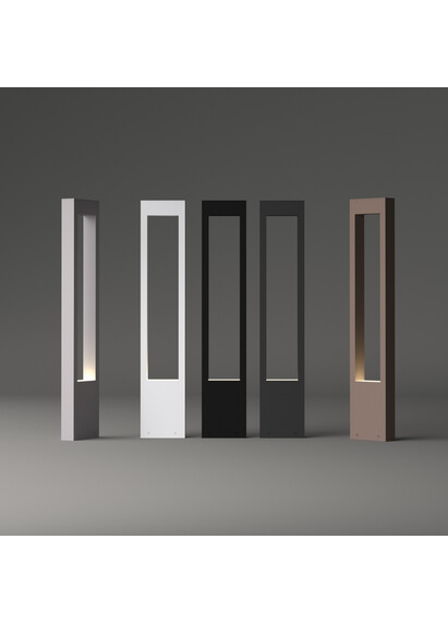 Stalp de iluminat modern pentru gradina echipat , gri, 0.8ml, G9, 4000K, 1X15W, IP44, Vega, Ideal Lux