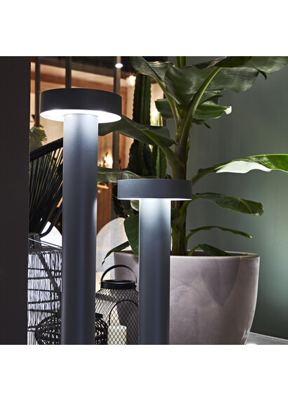 Stalp de iluminat modern pentru gradina echipat , antracit, 0.8ml, G9, 4000K, 4x15W, IP44, Tesla, Ideal Lux