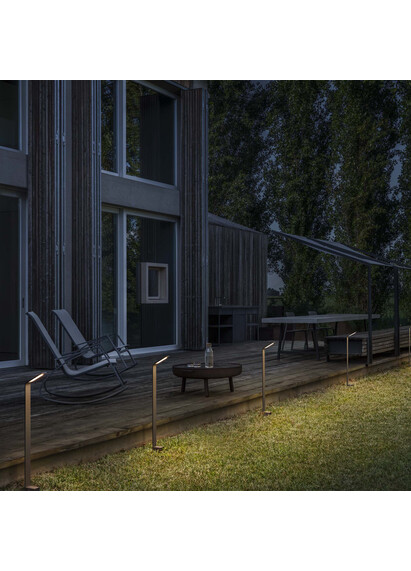 Stalp de iluminat modern pentru gradina echipat , antracit, 0.8ml, LED, 3000K, 6.5W, IP54, Agos, Ideal Lux