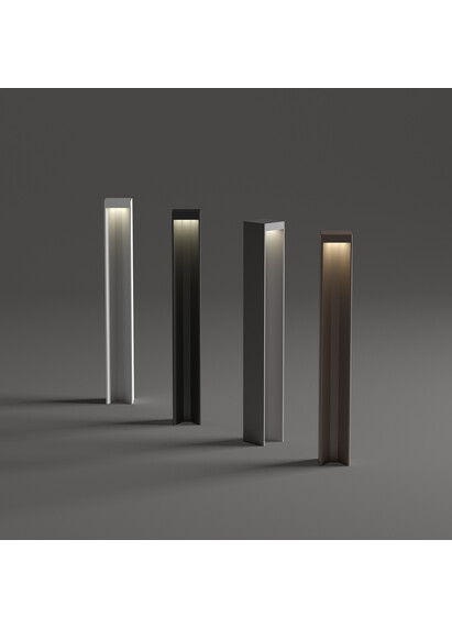 Stalp de iluminat modern pentru gradina echipat , negru, 0.65ml, LED, 3000K, 11W, IP54, Kurt, Ideal Lux