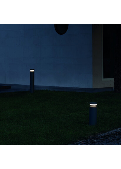 Stalp de iluminat modern pentru gradina echipat , negru, 0.7ml, LED, 3000K, 14W, IP65, Boeing, Ideal Lux