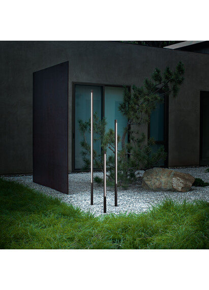 Stalp de iluminat modern pentru gradina echipat , antracit, 0.4ml, LED, 3000K, 7W, IP65, Jedi, Ideal Lux