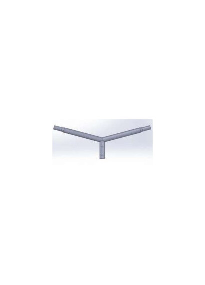 Brat pentru stalp de iluminat, dublu curbat 180°, gri, 2X1ml, NVR