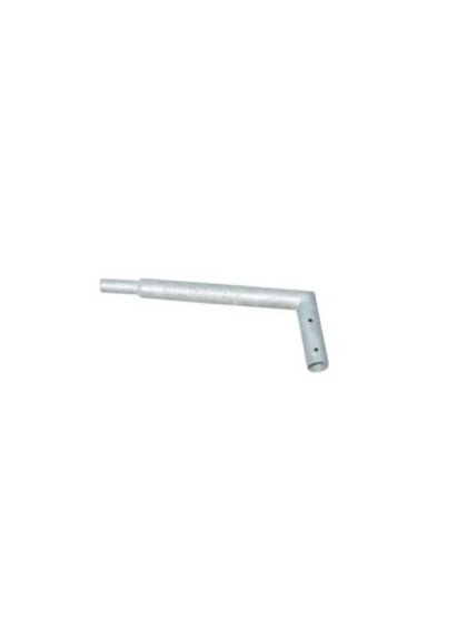 Brat pentru stalp de iluminat, simplu curbat, gri, 1.5ml, NVR