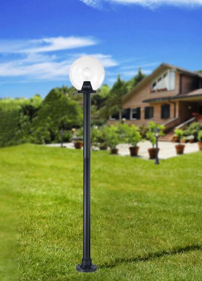 Stalp de iluminat modern pentru gradina echipat, 1.8ml, E27, 6.5W, Fumagalli, Globe 300 Modern, Febo 1500