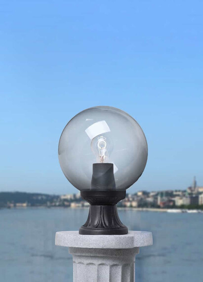 Stalp de iluminat ornamental pentru gradina echipat, 0.5ml, E27, Fumagalli, Globe 300 Classic, Minilot