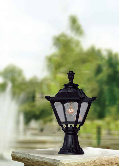 Stalp de iluminat ornamental pentru gradina echipat, 0.5ml, E27, 6.5W, Fumagalli, Golia, Minilot