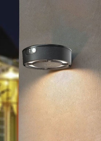 Aplica de iluminat LED pentru gradina, cu senzor de prezenta, solar, 2W, 4000K, Fumagalli, Solar, Florina