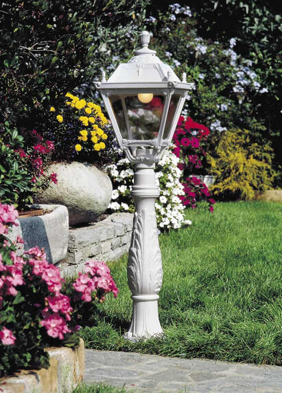 Stalp de iluminat ornamental pentru gradina echipat, 1.2ml, E27, 6.5W, Fumagalli, Tobia, Iafet.R