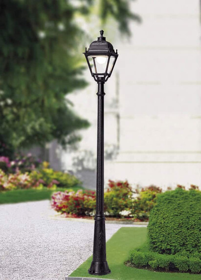 Stalp de iluminat ornamental pentru gradina echipat, 2.6ml, E27, 50W, 4000K, Fumagalli, Simon, Ricu