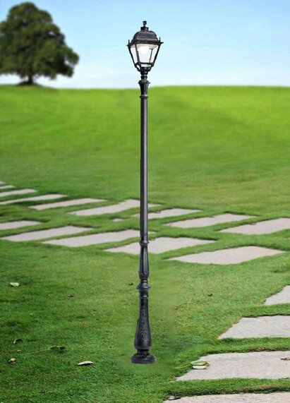 Stalp de iluminat ornamental pentru gradina echipat, 3.5ml, E27, 50W, 4000K, Fumagalli, Simon, Tabor