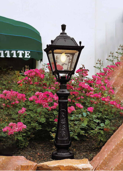 Stalp de iluminat ornamental pentru gradina echipat, 1.7ml, E27, 50W, 4000K, Fumagalli, Elia, Ermon.R